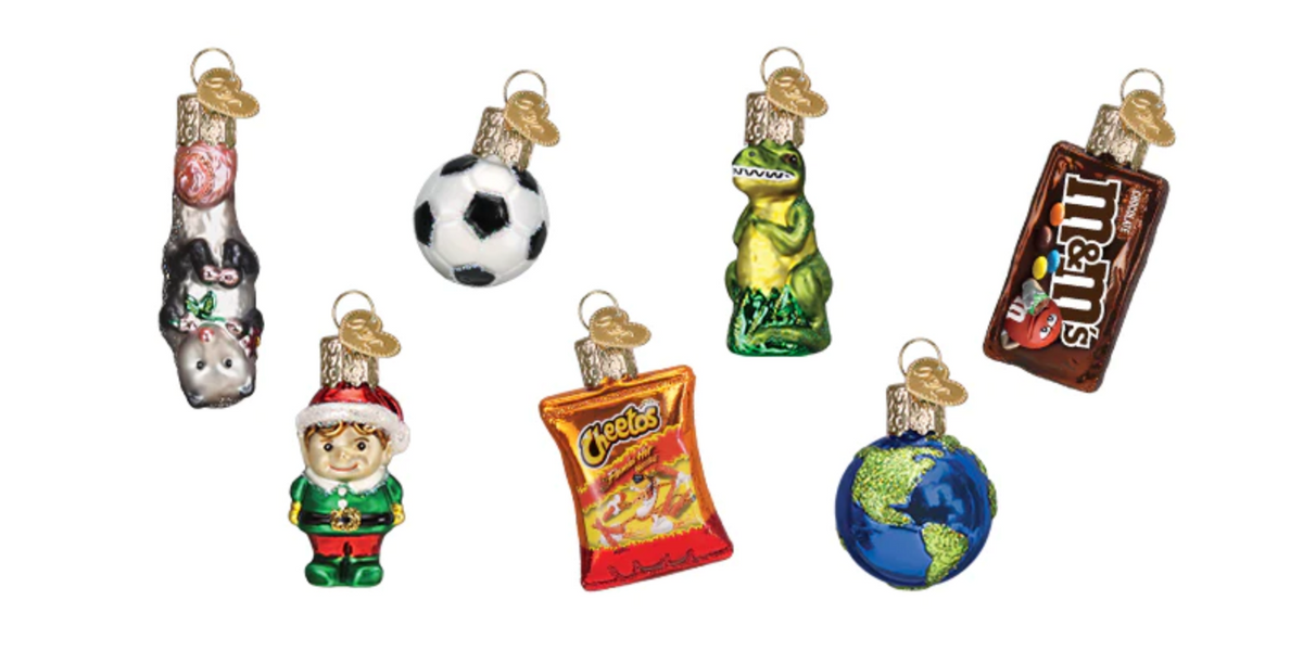 Old World Christmas Gumdrops Mini Santa's Kitten Glass Ornament 2 Inch Miniature