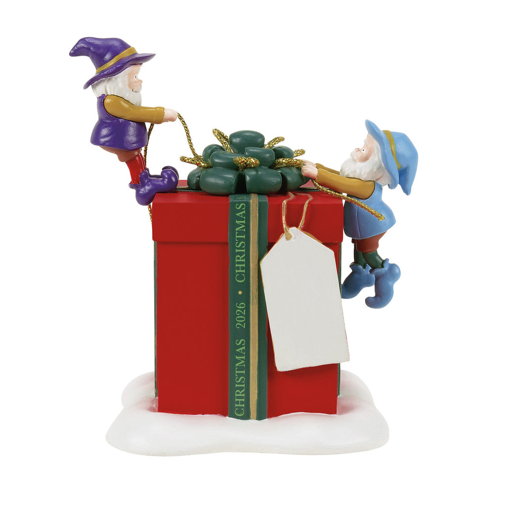 Department 56 Possible Dreams - Set Di Statuette Illuminate Babbo Natale E Albero Di Pneumatici - Luci A Batteria, Multicolore - 3