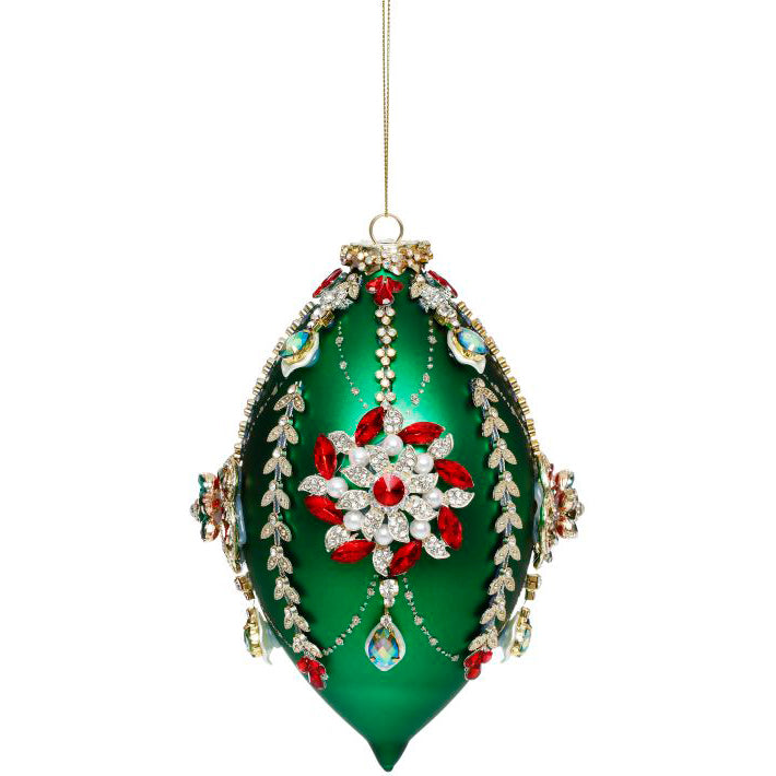 vintage ornament しかた ❀ green Jewel グリーンの宝石