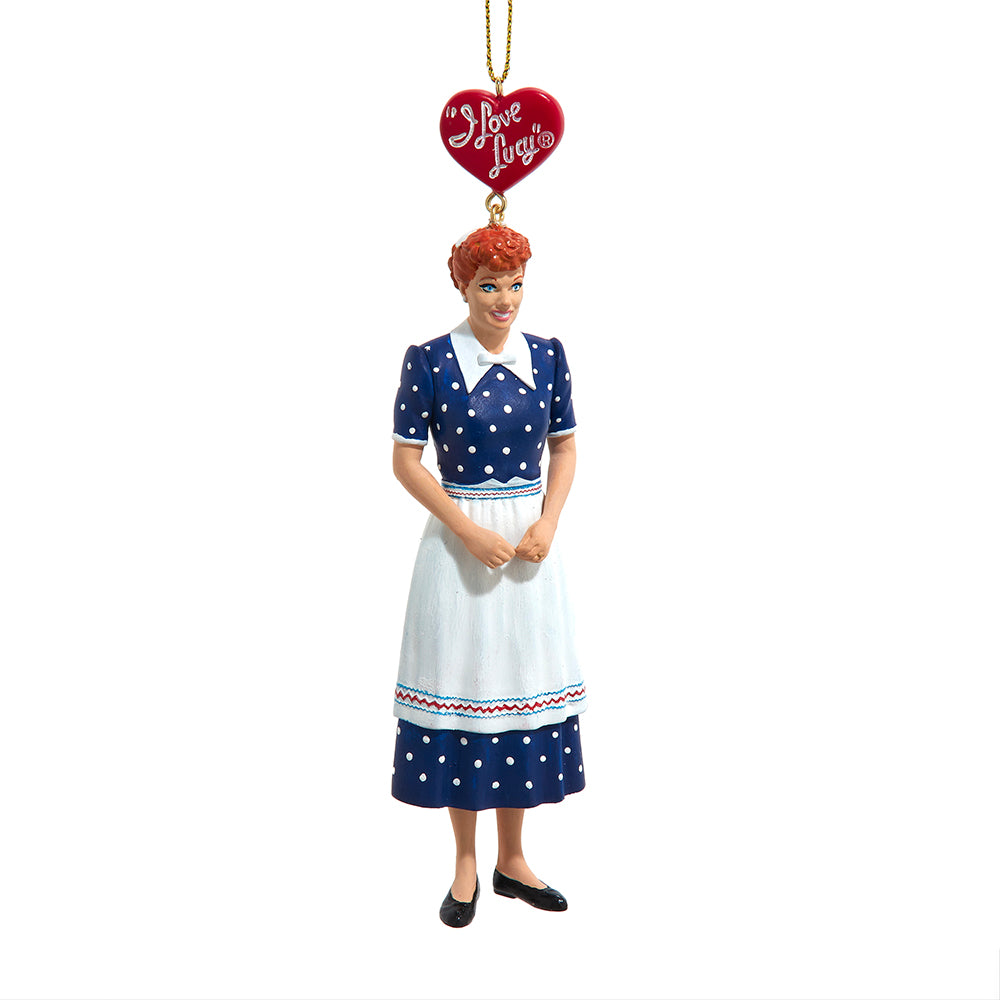 I Love Lucy In Blue Polka Dot Dress Ornament 5.25