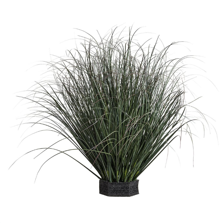 tall potted grass plant Dark Green Long Grass with Foam Base 25" – William Glen