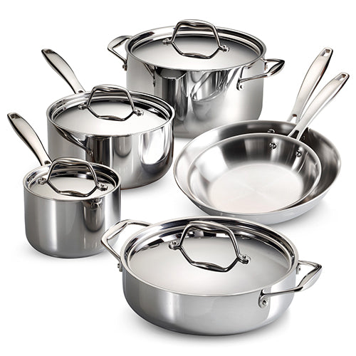 1.5 Qt Tri-Ply Clad Stainless Steel Covered Sauce Pan - Tramontina US