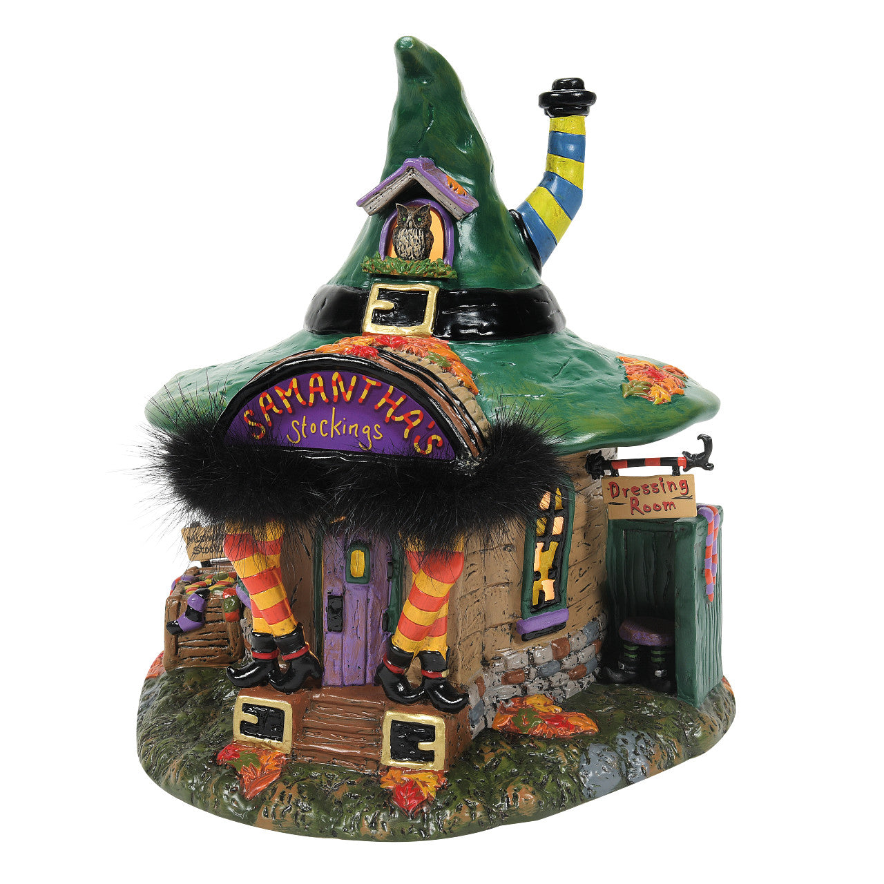 Department 56 Villaggio Di Halloween Snow Village Two-ply Fun, Casetta In Ceramica Dipinta A Mano - 3